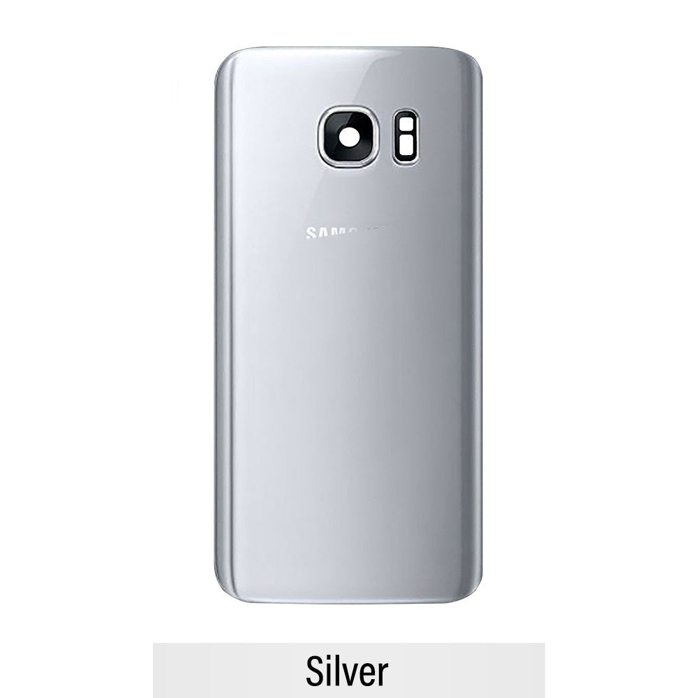 Red Rear Cover Glass For Samsung Galaxy S7 G930F-Silver Red Rear Cover Glass For Samsung Galaxy S7 G930F-Silver